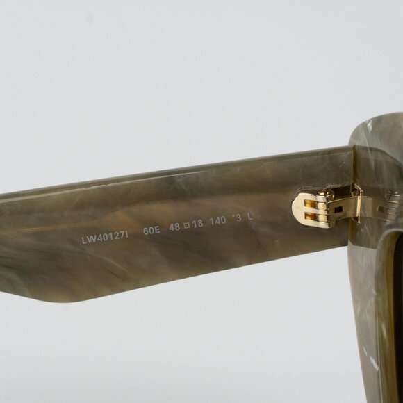 Loewe ANAGRAM Men Sunglasses Green Brown Cat Eye LW40127I 60E NEW AUTHENTIC - Picture 9 of 11